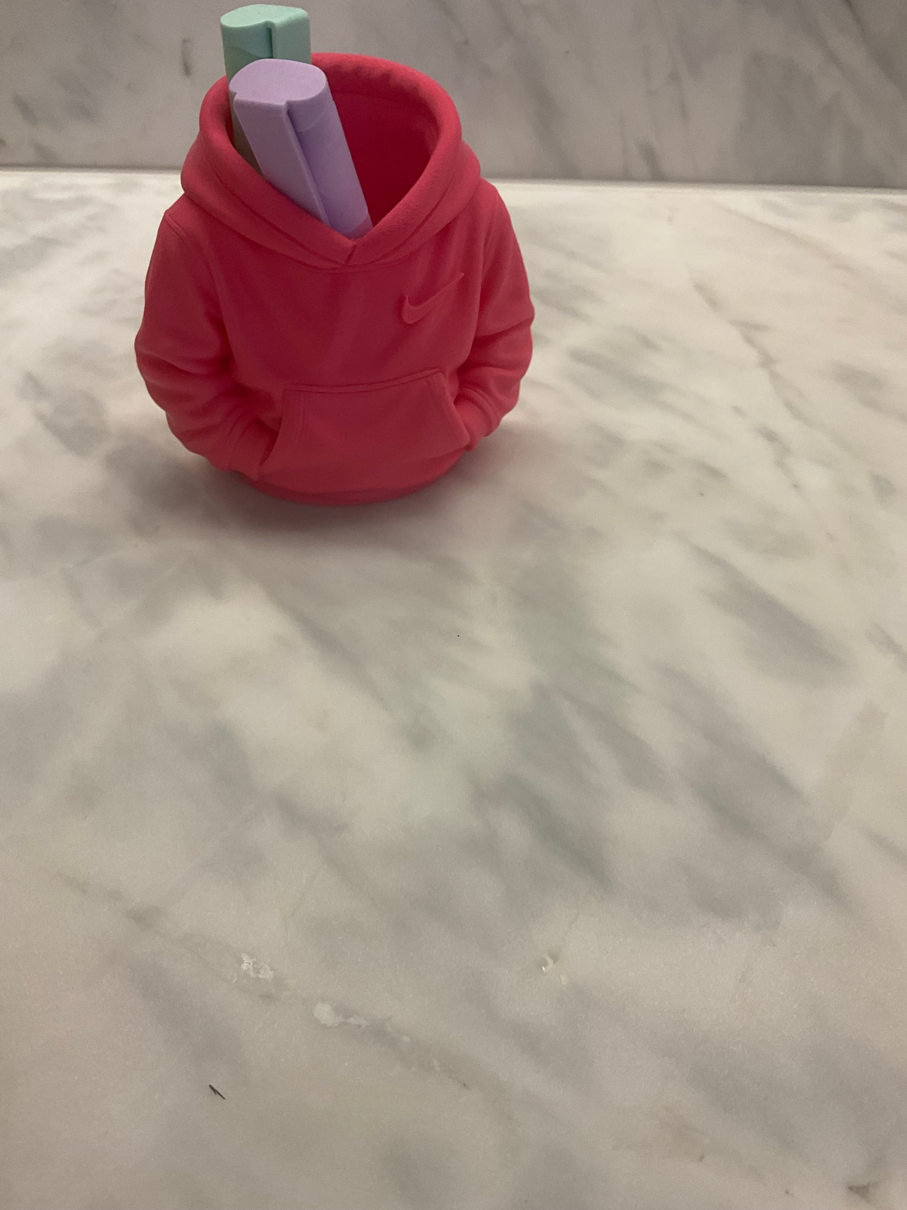 Hoodie pen or toothbrush holder